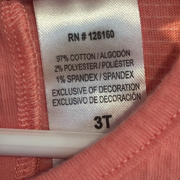 Little lass Pink, coral floral embroidered toddler girl, top and leggings set 3T - Picture 6 of 9